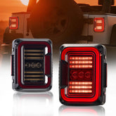 Hawkglow Jeep jk led tail lights with C-shaped design